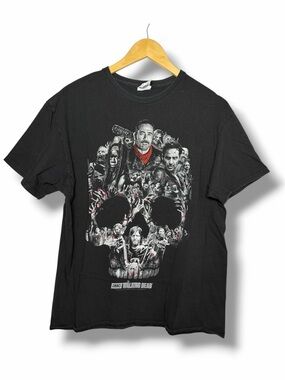 AMC The Walking Dead Skull Graphic T Shirt Black Size Large
